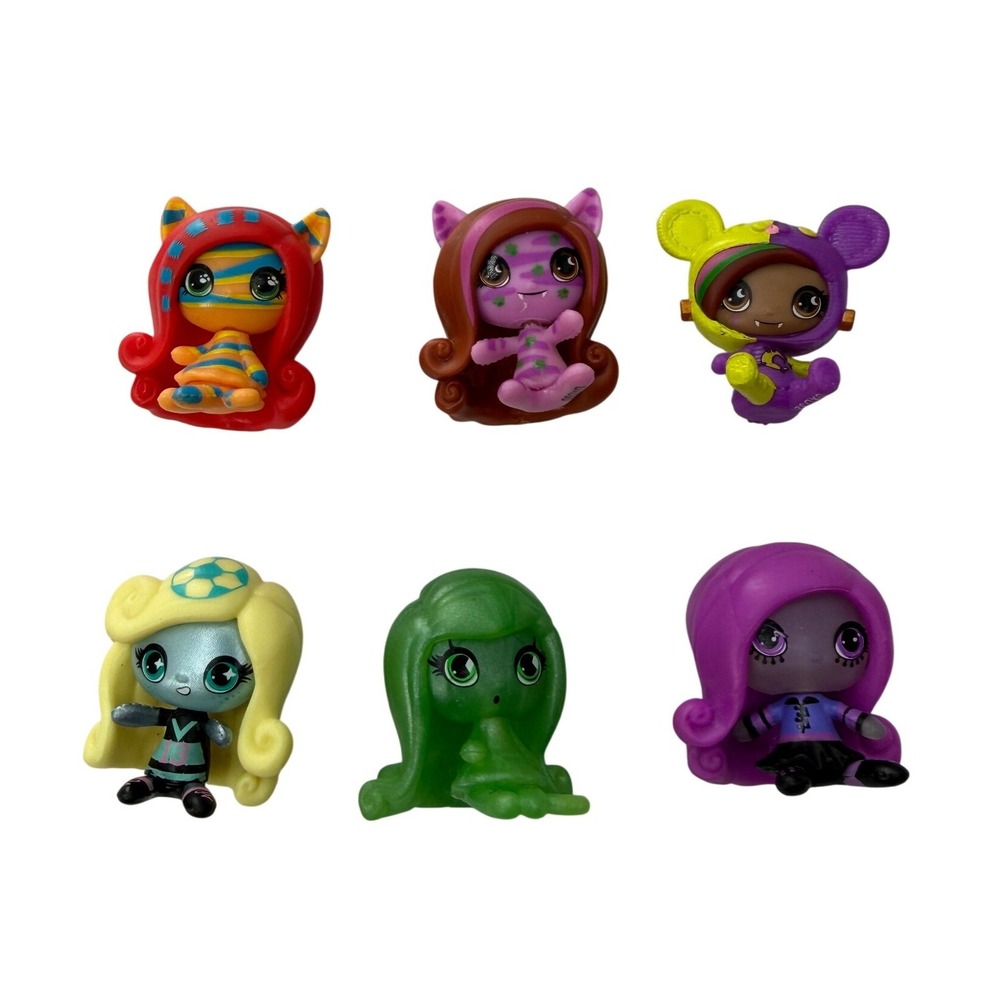 Monster High Minis Lot of 6 Cleo Clawdeen Wolf Ghost Mummy Vinyl Figures 1.5"